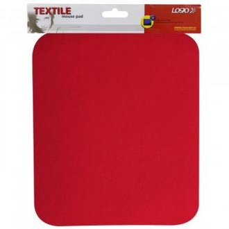Papírenské zboží - Podložka pod myš, měkká, červená, 24x22x0,3 cm, Logo