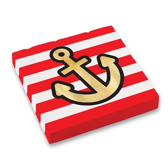Papírenské zboží - Papírové ubrousky Pirates Map 33 x 33 cm, 16 ks