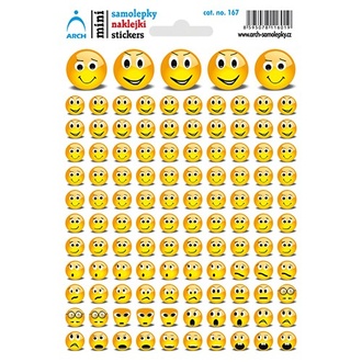 Papírenské zboží - Samolepky "Smajlíci" žlutí