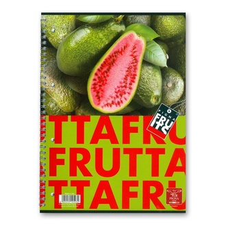 Papírenské zboží - Kroužkový blok Pigna Fruits A4, linkovaný, 80 listů, mix motivů