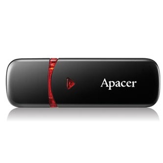Papírenské zboží - Apacer USB flash disk, USB 2.0, 32GB, AH333, černý, AP32GAH333B-1, USB A, s krytkou