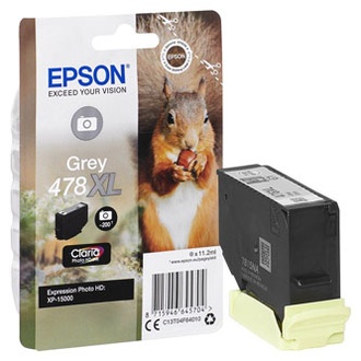 Papírenské zboží - Epson originální ink C13T04F64010, 478XL, grey, 10.2ml, Epson XP-15000