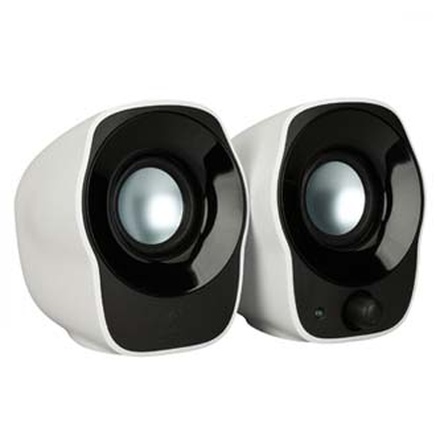 Papírenské zboží - Logitech reproduktory Z120, 2.0, 1,2W, bílé, regulace hlasitosti