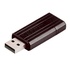 Papírenské zboží - Verbatim USB flash disk, USB 2.0, 64GB, PinStripe, Store N Go, schwarz, 49065, USB A, mit herausziehbarem Konnektro