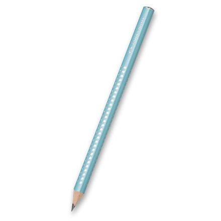 Papírenské zboží - Grafitová tužka Faber-Castell Jumbo Sparkle - perleťové odstíny tyrkysová