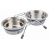Papírenské zboží - Edelstahlständer + 2 Schüsseln mit Silikonring 450 ml/13 cm