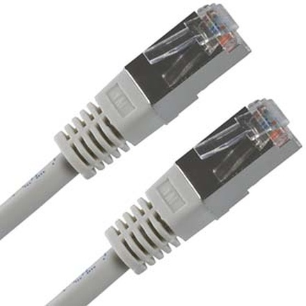 Papírenské zboží - FTP patchcord, Cat.5e, RJ45 M-30m, stíněný, šedý, economy