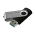 Papírenské zboží - Goodram USB flash disk, USB 3.0 (3.2 Gen 1), 64GB, UTS3, schwarz, UTS3-0640K0R11, USB A, mit einer drehbaren Kappe