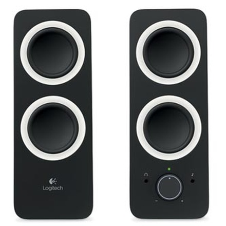 Papírenské zboží - Logitech reproduktory Z200-MIDNIGHT BLACK, 2.0, 10W, černé, regulace hlasitosti