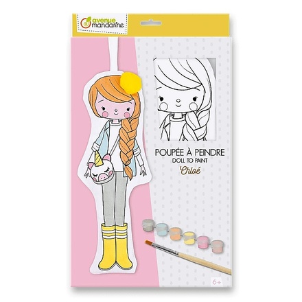 Papírenské zboží - Kreativní sada Avenue Mandarine Doll to Paint Chloé