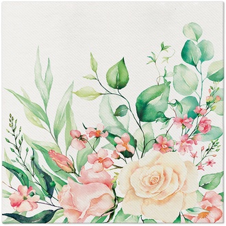 Papírenské zboží - Ubrousky PAW AIRLAID 40x40 cm Floral moments [50 ks]