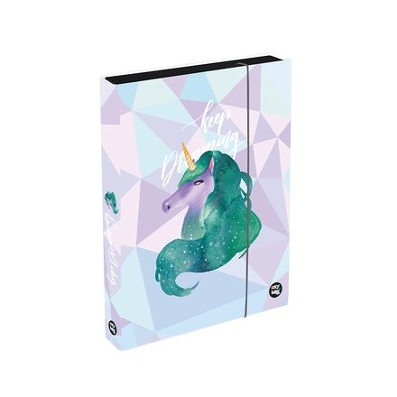 Papírenské zboží - Box na sešity A4 Jumbo OXY Sherpy Unicorn