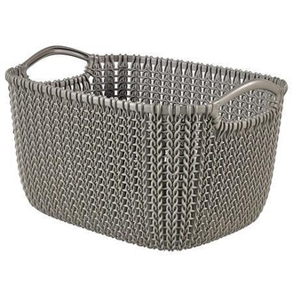 Papírenské zboží - Pletený košík Knit, hnědá, velikost L, plast, CURVER