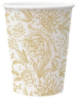 Papírenské zboží - Papírový kelímek PAW Eco 250 ml Rose Peonies [8 ks]