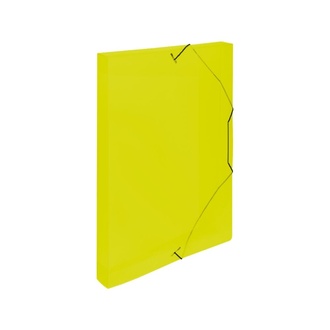 Papírenské zboží - Krabice PP s gumou A4 Lines žlutá