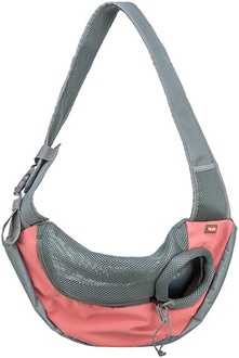 Papírenské zboží - Front Sling Carrier - přední nosítko/taška, 50 x 25 x 18 cm, růžová/šedá (max. 5kg)