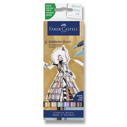 Papírenské zboží - Popisovač Faber-Castell Goldfaber Sketch Dual Marker Fashion sada, 6 barev