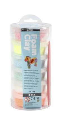 Papírenské zboží - Plastelína "Foam Clay", 6 barev, CREOTIME