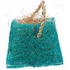 Papírenské zboží - Tasche mit Kokosfaser - Spielzeug für Nagetiere, Sisal, 10 x 13 cm, blau