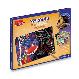 Papírenské zboží - Sada Maped Creativ Vyškrabávací obrázky - Lesní zvířátka