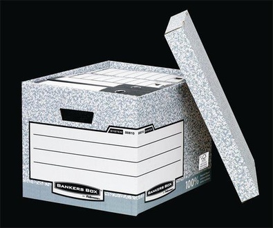 Papírenské zboží - Archivační kontejner, šedá, karton, FELLOWES