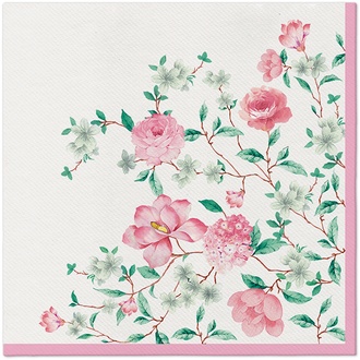 Papírenské zboží - Ubrousky PAW AIRLAID 40x40 cm Pink season [50 ks]