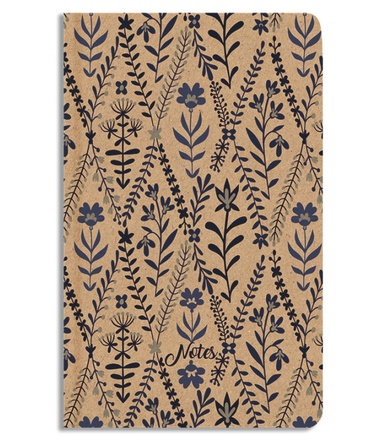 Papírenské zboží - Notes linkovaný - A5 - kraft - Modrotisk