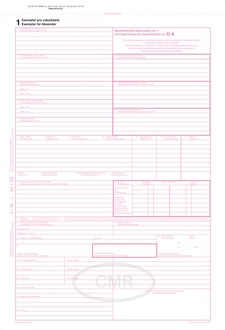 Papírenské zboží - Mezinárodní nákladní list CMR A4, samopropisovací, 7 listů 1198
