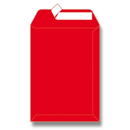Papírenské zboží - Barevná obálka Clairefontaine, C4 229 x 324 mm, červená, 5 ks