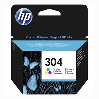 Papírenské zboží - HP originální ink N9K05AE, HP 304, Tri-color, 100str., HP DeskJet 2620,2630,2632,2633,372