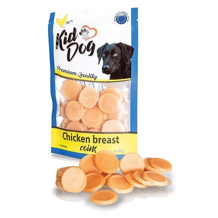 Papírenské zboží - KIDDOG kuřecí mince z kuřecích prsou 80 g 