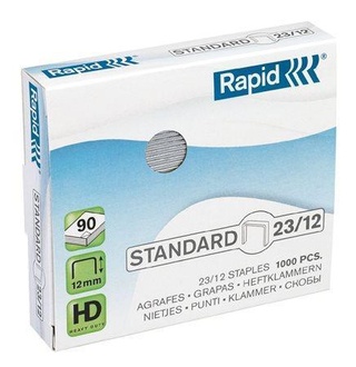 Papírenské zboží - Drátky do sešívačky Rapid Standard 23/12, RAPID
