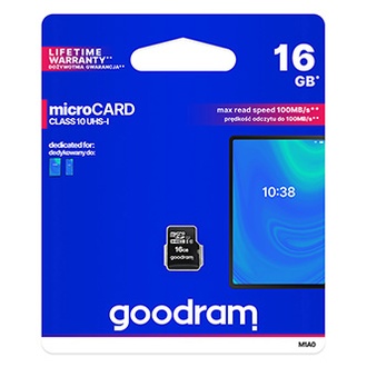 Papírenské zboží - Goodram Micro Secure Digital Card, 16GB, micro SDHC, M1A0-0160R12, UHS I, pro archivaci d
