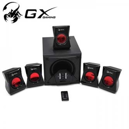 Papírenské zboží - Genius GX Gaming SW-G5.1 3500 reproduktor herní, 5.1, 80W, červeno-černá, dálkové ovládán