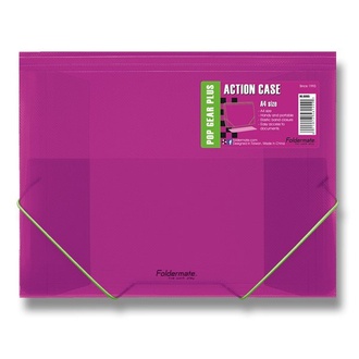 Papírenské zboží - Tříchlopňové desky s gumou FolderMate Pop Gear Plus červená