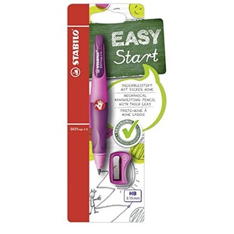 Papírenské zboží - Ergonomická mech. tužka pro praváky - STABILO EASYergo 3.15 růžová/fialová HB+ořezávátko