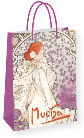 Papírenské zboží - Dárková taška Alfons Mucha – La Dame, střední