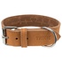 Papírenské zboží - Heartbeat rustikales Lederhalsband – braun L: 47–55 cm/40 mm