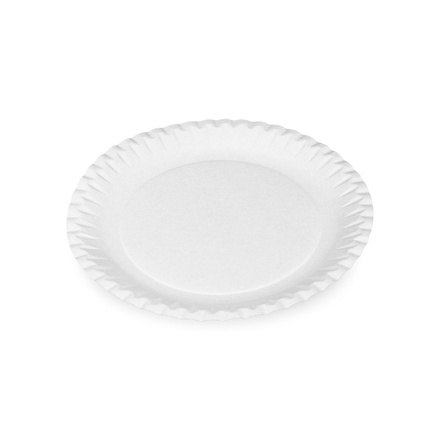 Papírenské zboží - Papírový talíř mělký PREMIUM nepromastitelné  průměr 23 cm [100 ks]