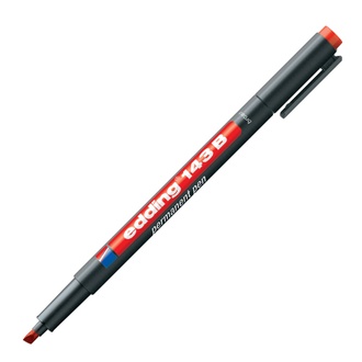 Papírenské zboží - Permanentní popisovač "143 B", červená, OHP, 1mm, EDDING