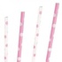 Papírenské zboží - Papírové slámky růžovo-bílé [10 ks]