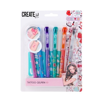 Papírenské zboží - Vonná tetovací pera blistr 6 ks + 2 šablony