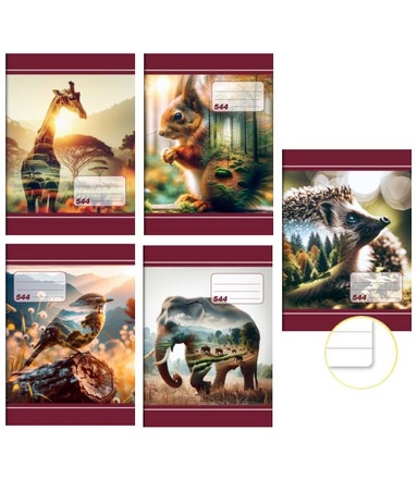 Papírenské zboží - Školní sešit 544 PREMIUM A5 linkovaný - 40 listů