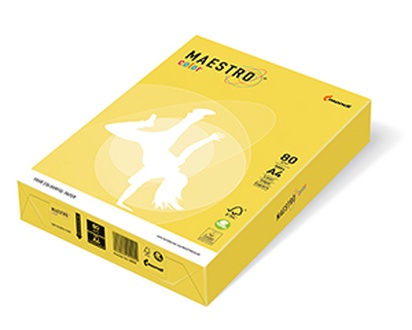 Papírenské zboží - MAESTRO color INTENSIV 160g 250 listů Canary Yellow - CY39