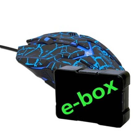 Papírenské zboží - E-Blue Myš Auroza Gaming, 4000DPI, optická, 6tl., 1 kolečko, drátová USB, černá, herní, e