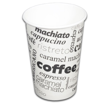 Papírenské zboží - Papírový kelímek "Coffee to go" 280 ml, M (průměr 80 mm) [50 ks]