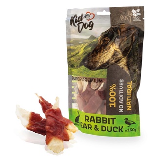 Papírenské zboží - KIDDOG SUPER PREMIUM 100% kachní prsa na králičím uchu 150 g