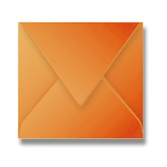 Papírenské zboží - Obálka Clairefontaine, 165 x 165 mm, tm. oranžová, 20 ks