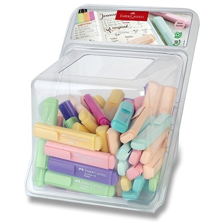 Papírenské zboží - Zvýrazňovač Faber-Castell Textliner 46 Pastel dóza, 100 ks