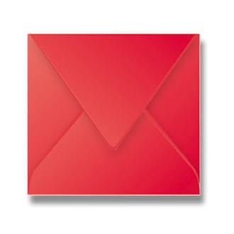 Papírenské zboží - Obálka Clairefontaine, 165 x 165 mm, červená, 20 ks